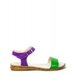 Sandale Dama piele naturala verde mov Coralia